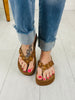 Blooming Comfort Flip Flops in Caramel