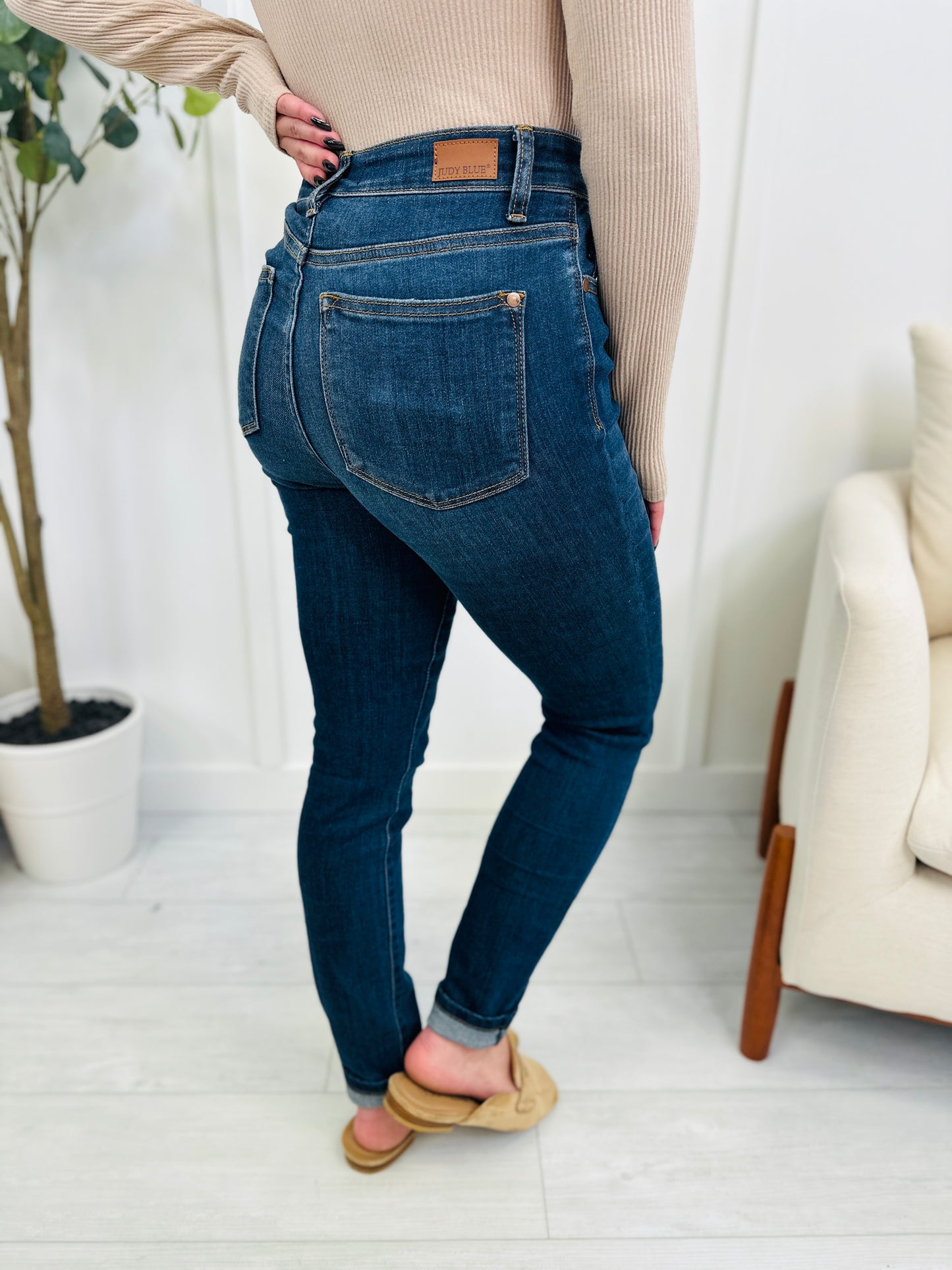 Judy Blue Reg/Curvy Blessed and NonDistressed Relaxed Fit Jeans