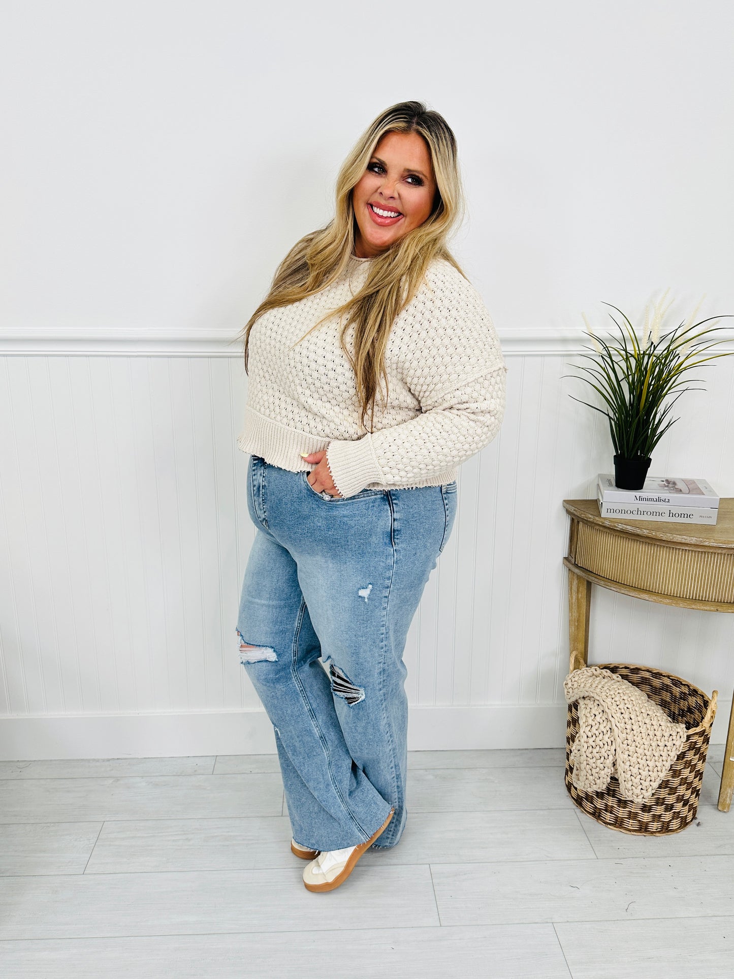 Ride the Retro Wide Leg Retro Tummy Control Jeans