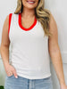 Sideline Style Tank Top In Off White