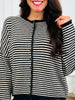 The Fireside Stripe Top In Black