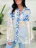 The Sweetest Stitch Shacket in Powder Blue