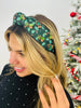 Green Holiday Knot Headband