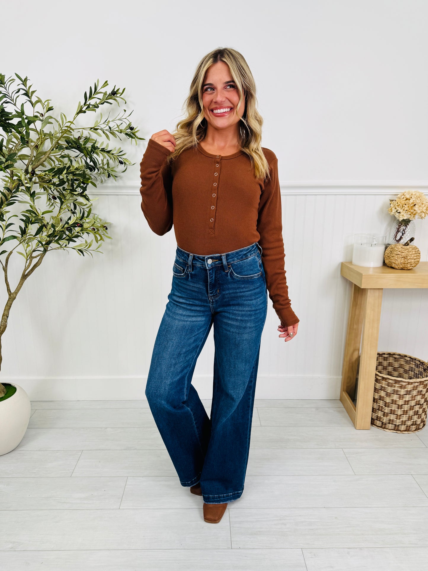 With You In Mind Wide Leg Tummy Control Jeans in Four Inseams