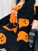 Spooky Snuggles Orange Ghost Blanket