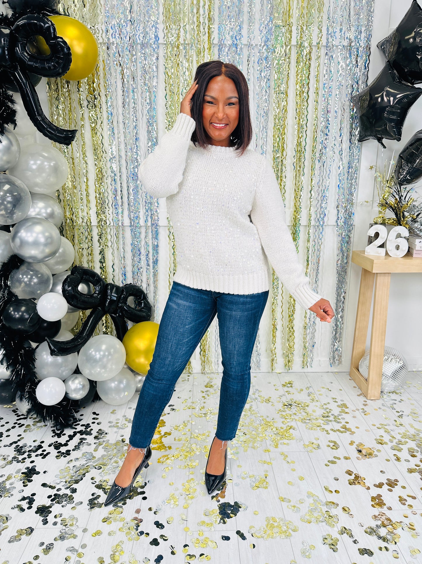 Shimmery Simplicity Sweater