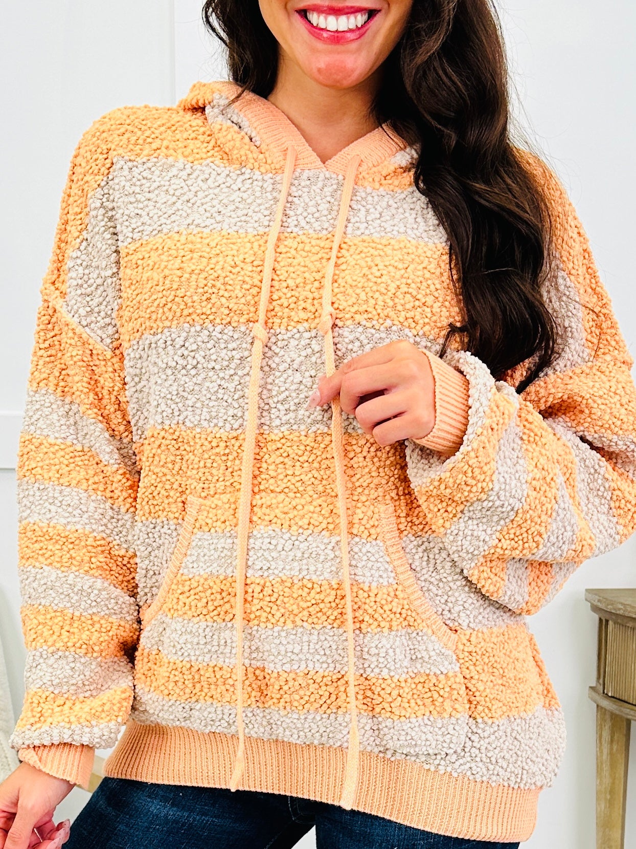 Cozy Crush Hoodie In Peach