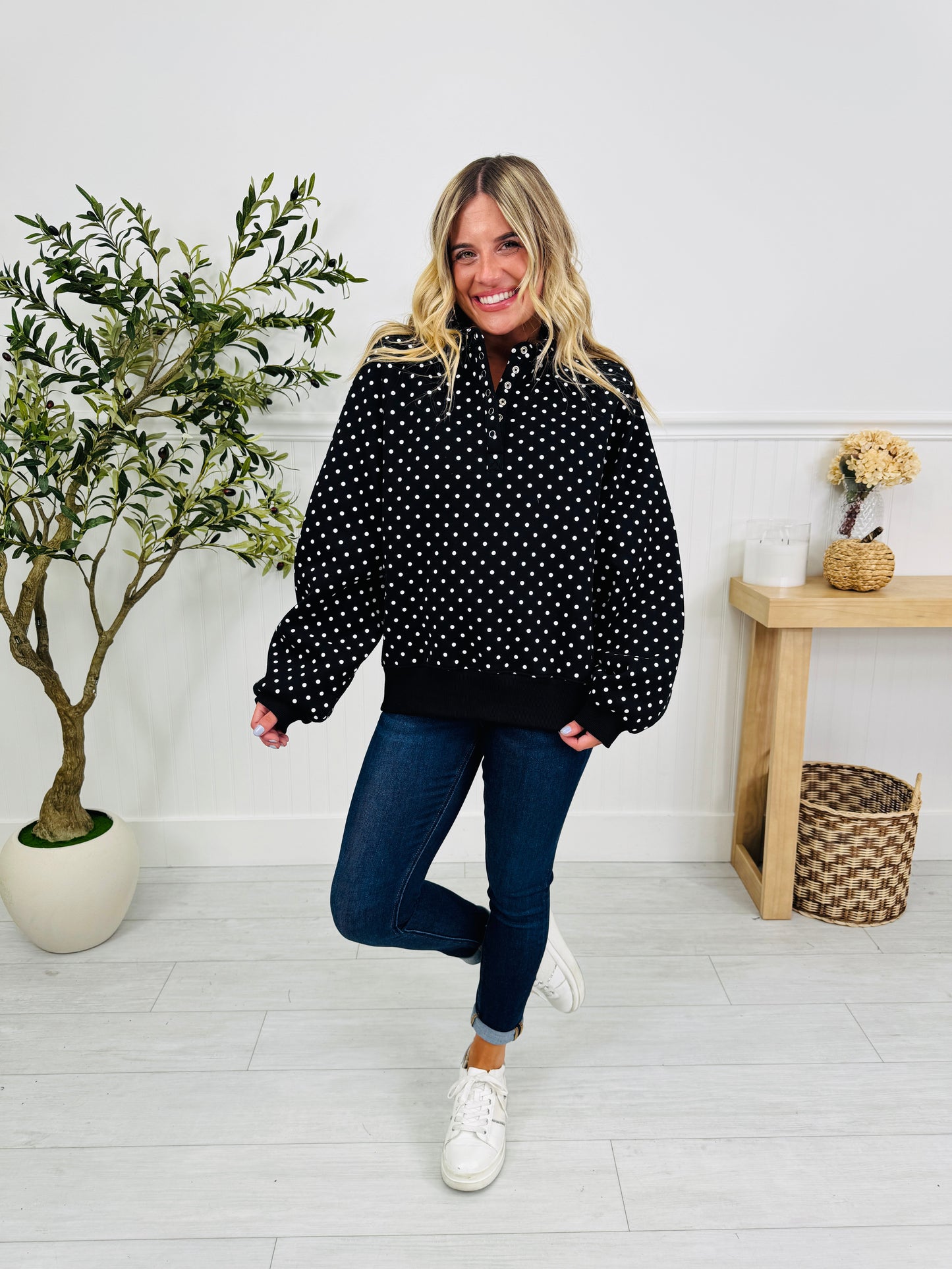 Polka Dot Perfection Pullover In Multiple Colors