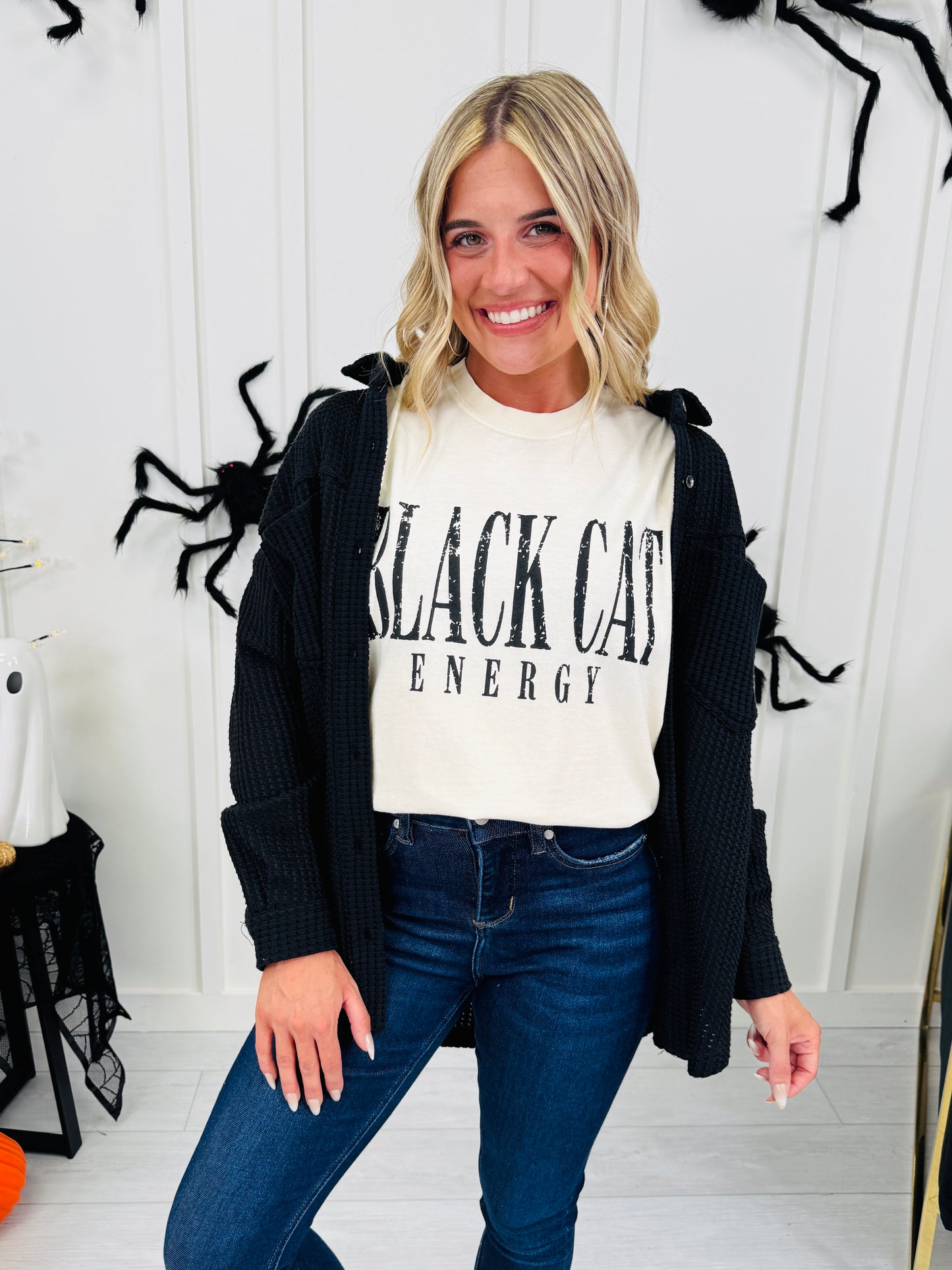 Black Cat Energy Graphic Tee