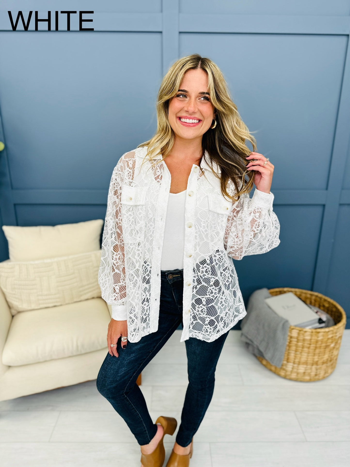 REG/CURVY Summer Steal Lovely Lace Shacket--Multiple Colors