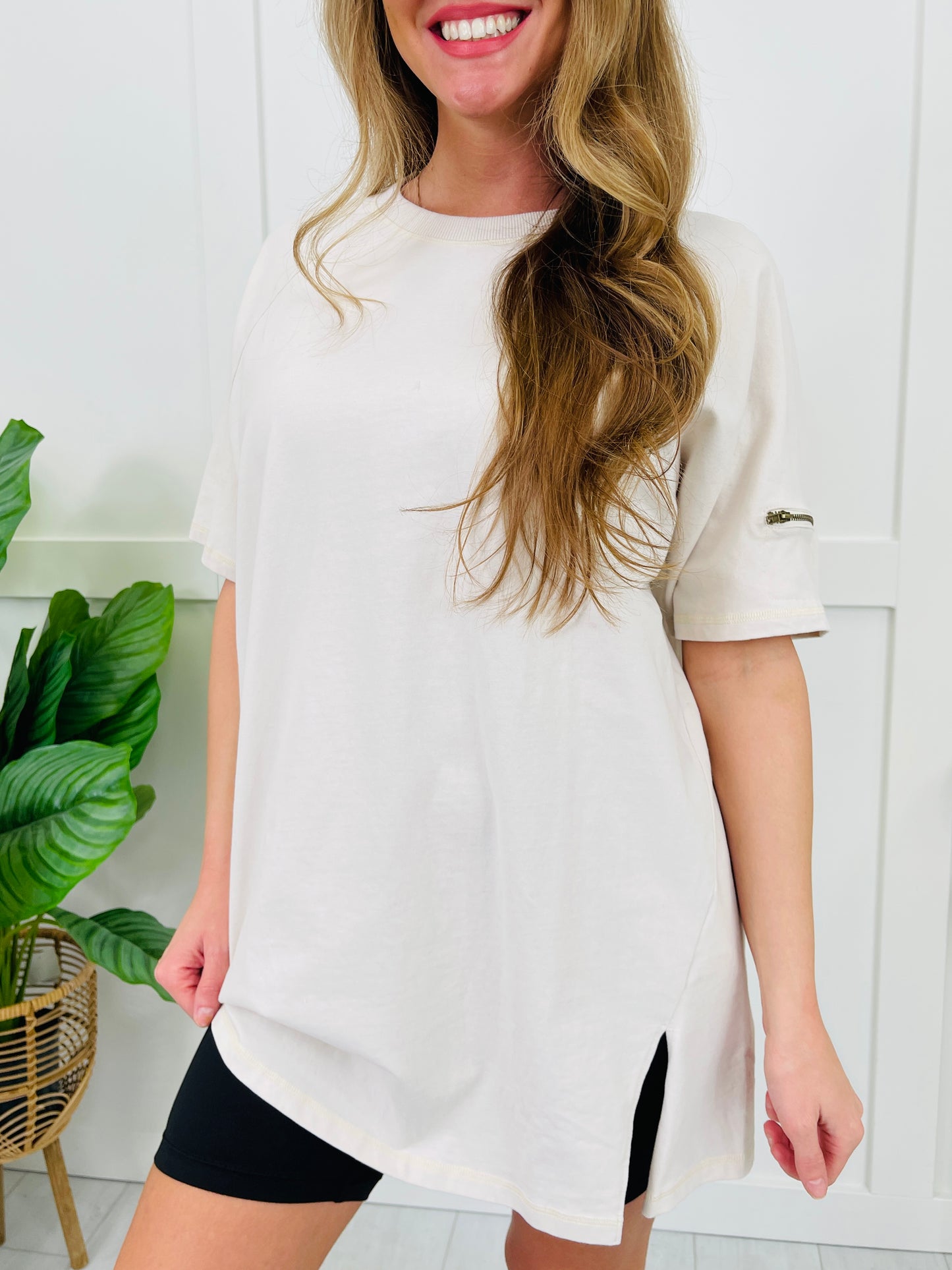 Half Zipped Heartbeat Top In Multiple Colors