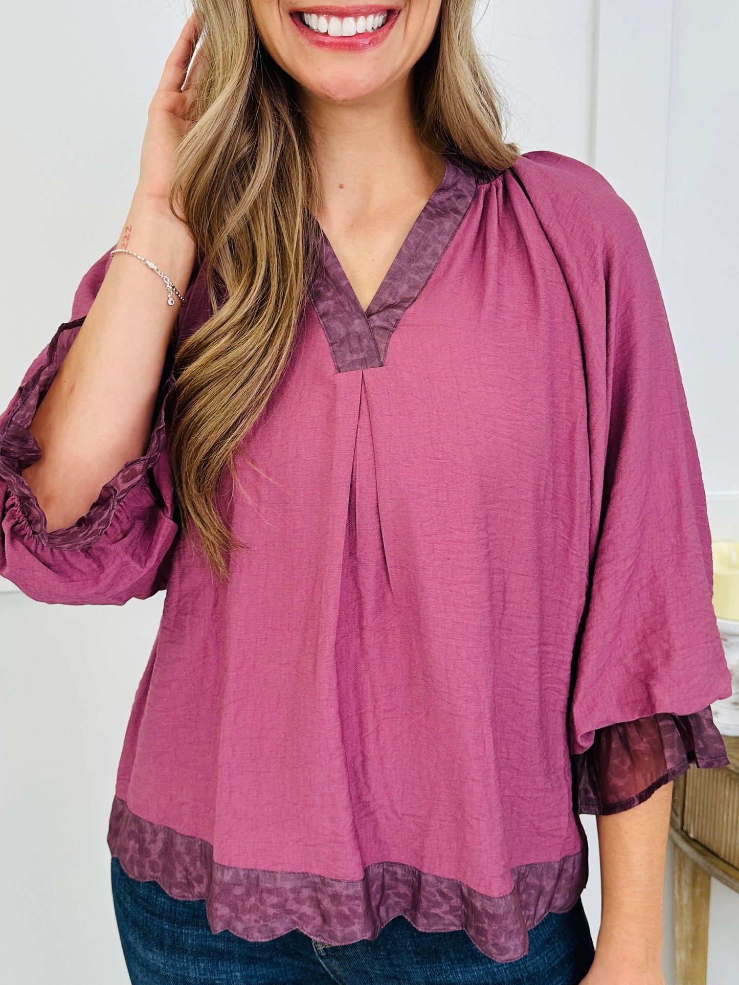 Woodland Romance Top In Mauve
