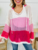 Sunset Splendor Pullover in Pink