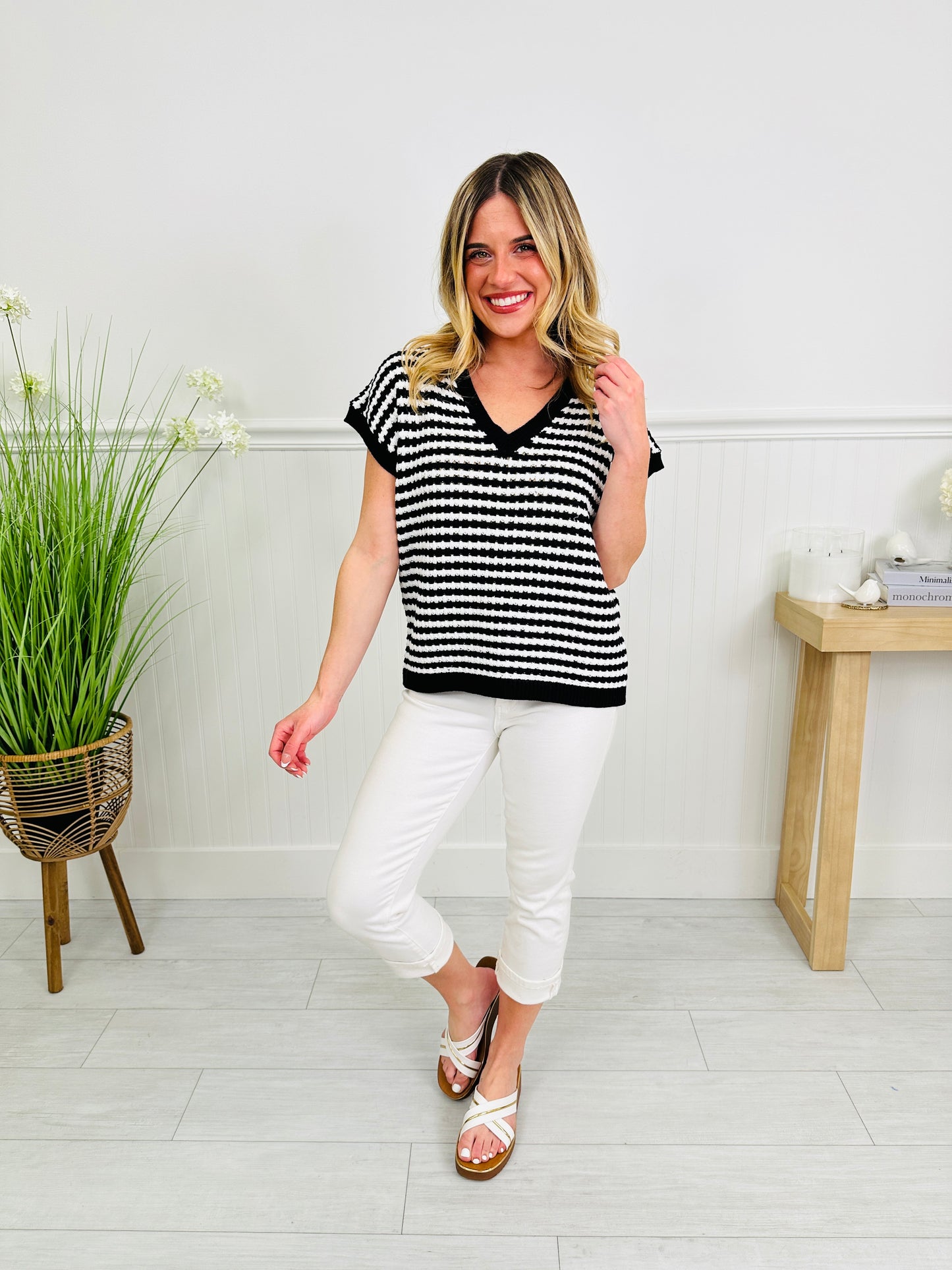 Nautical Knit Top In Multiple Colors
