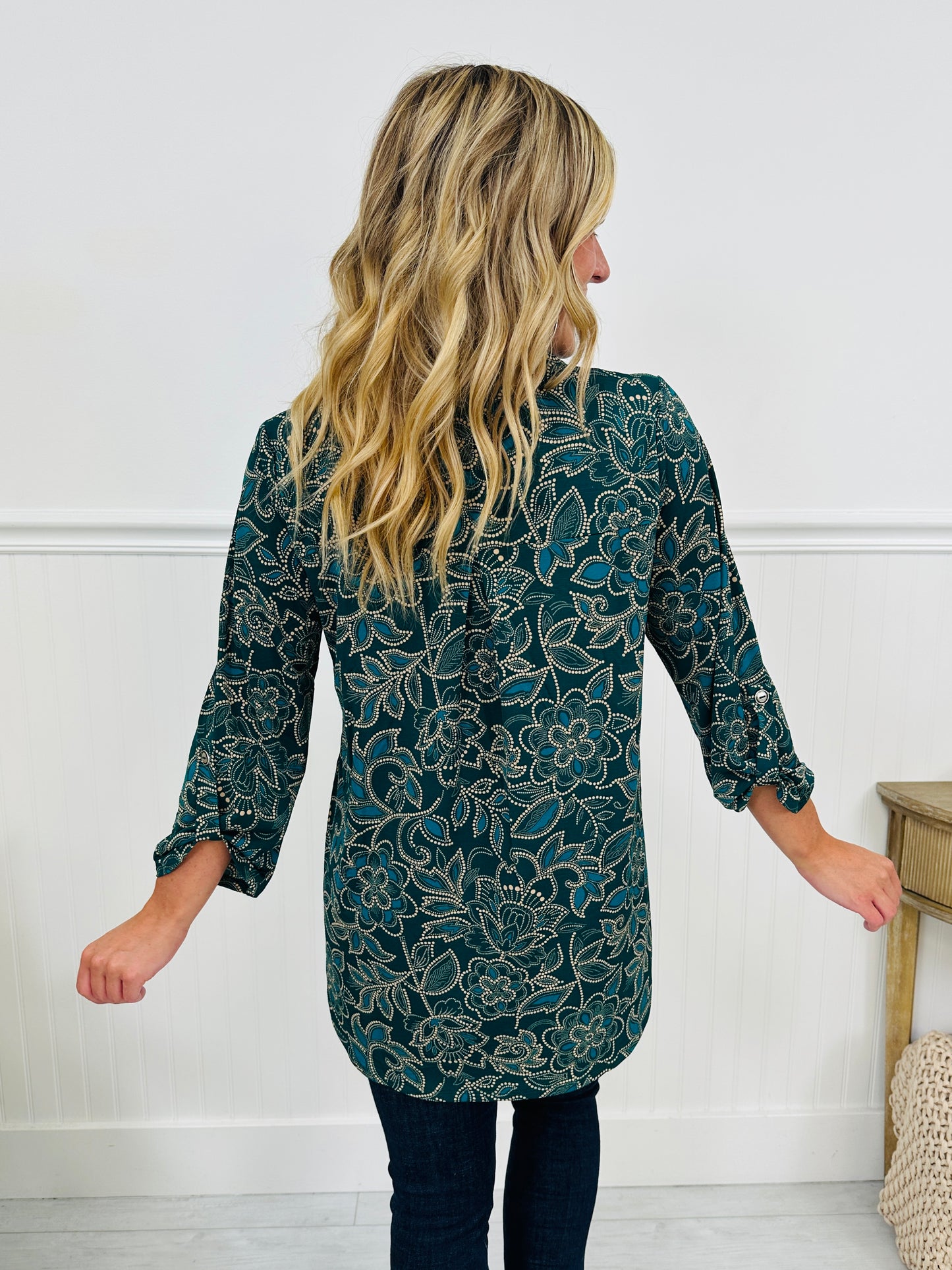 Fall Into You Top in Hunter Green