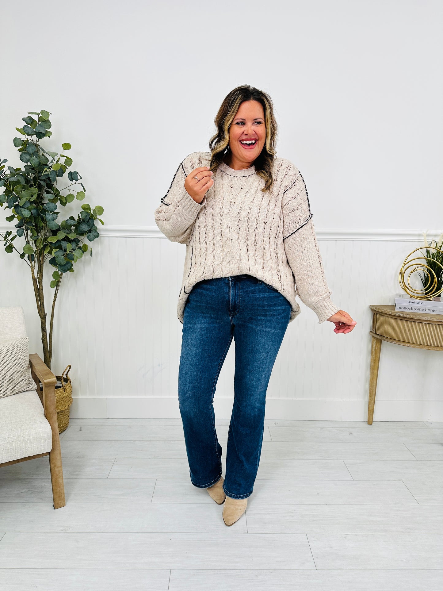 Judy Blue Cozy Classic Thermal Bootcut Jeans