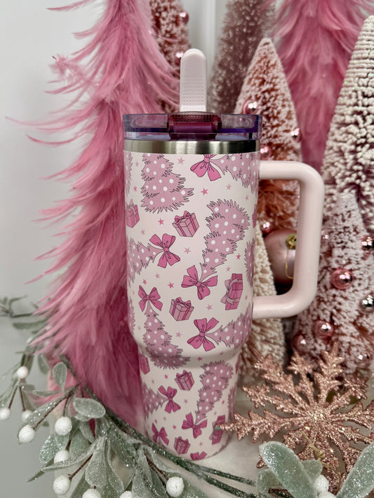 Pink Tree Tumbler