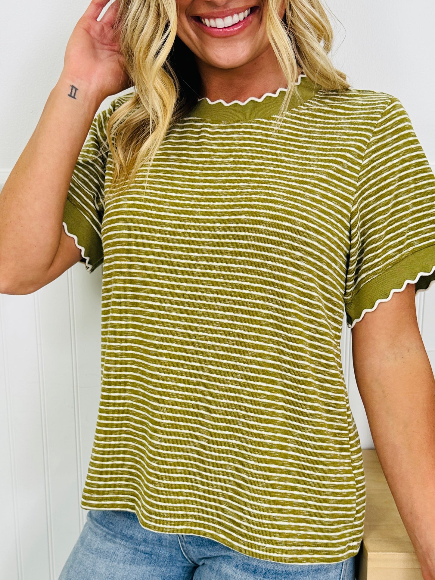 Scalloped & Sweet Top In Multiple Colors