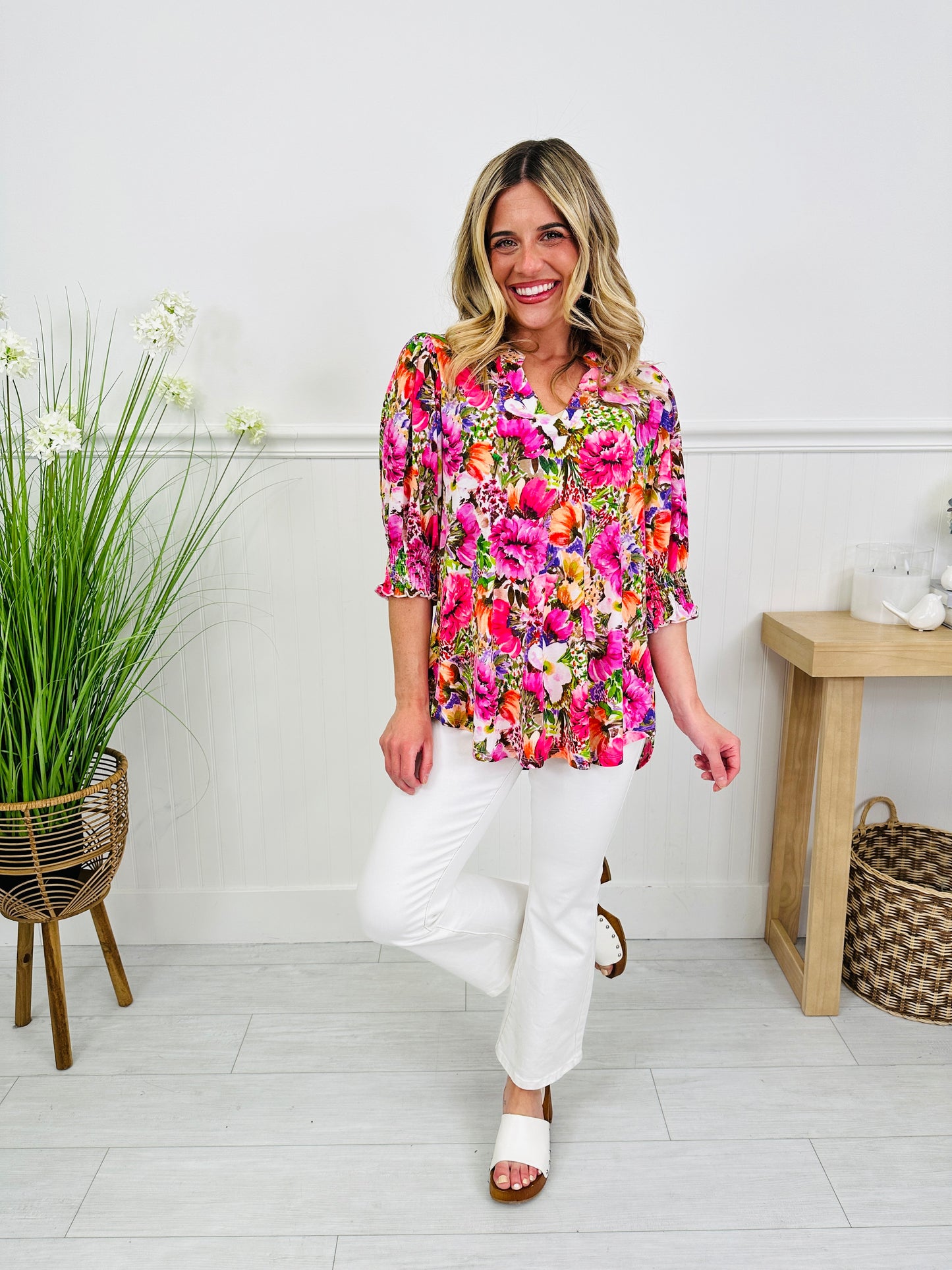 Step Into Spring Top in Hilton Head Print