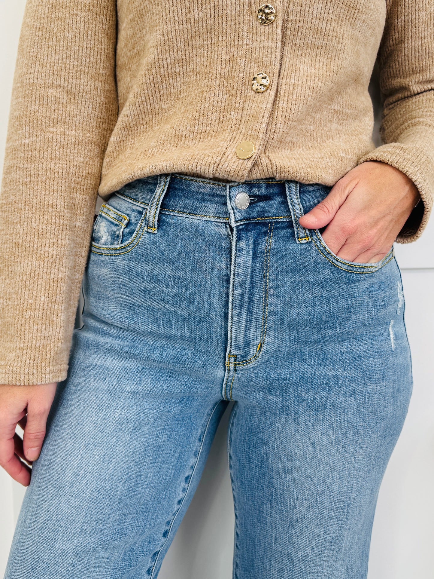 Judy Blue Off Duty Straight Leg Trouser Jeans