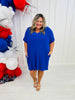 REG/CURVY Blossoming With Grace Dress In Royal