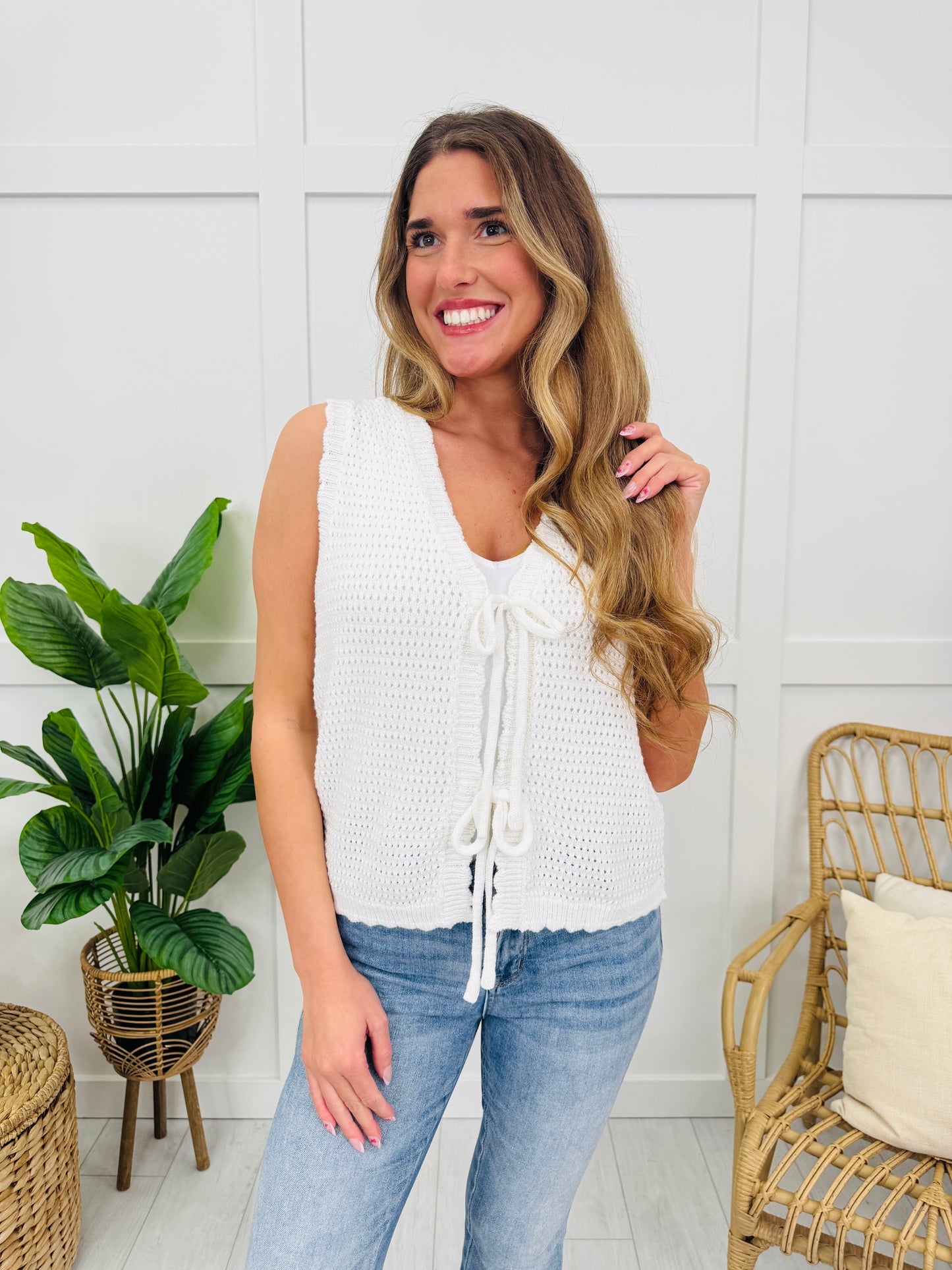 Calm Current Tie Top