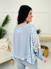 Cloud Nine Patchwork Top In Sky Blue