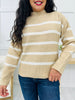 Classic Stripes Sweater In Taupe/Cream