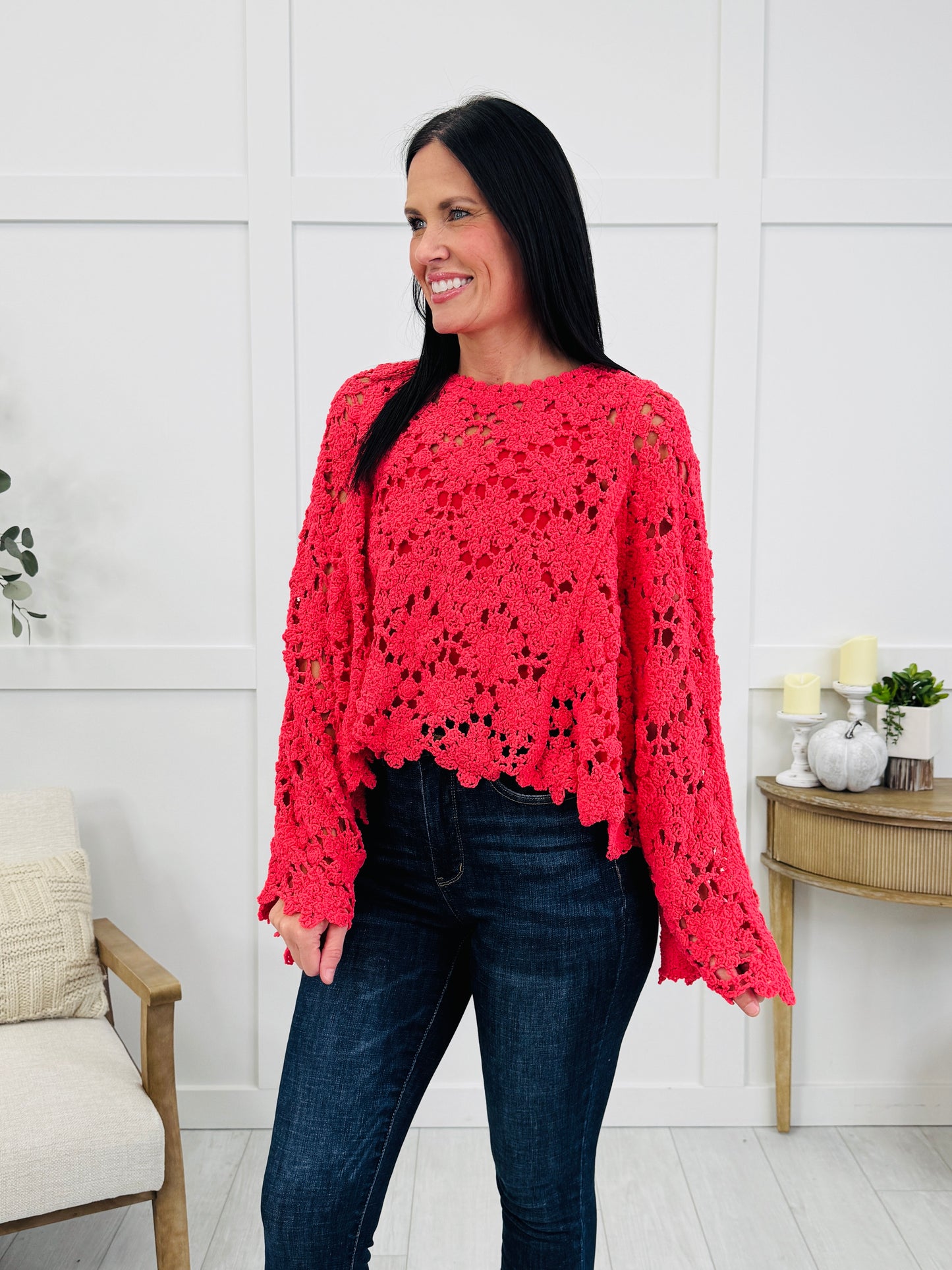 Sunday Romance Top In Apple Red
