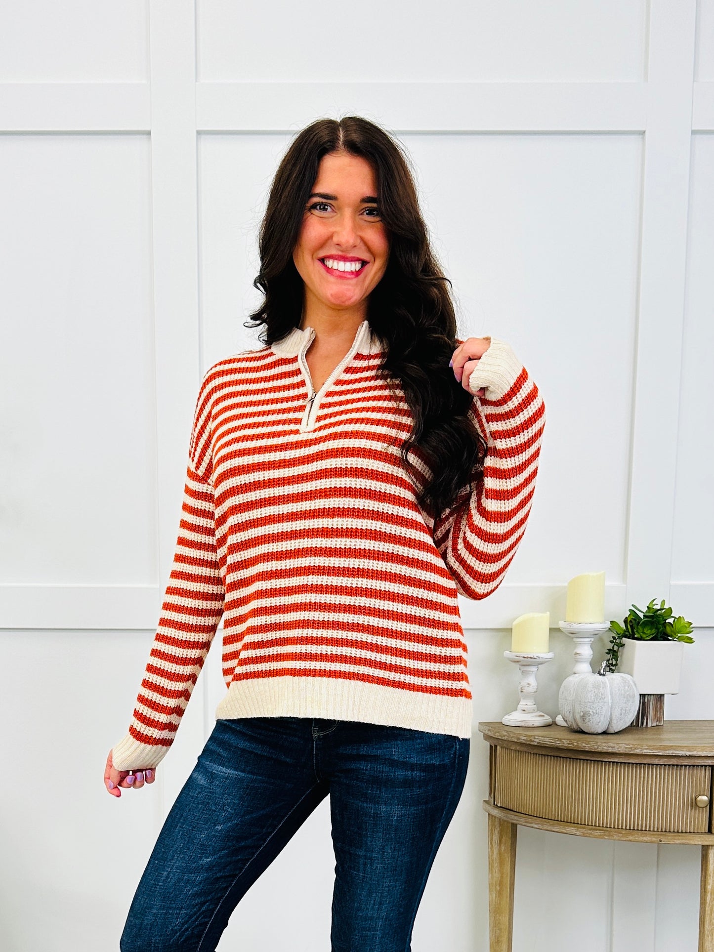 The Ridge Quarter Zip In Rust