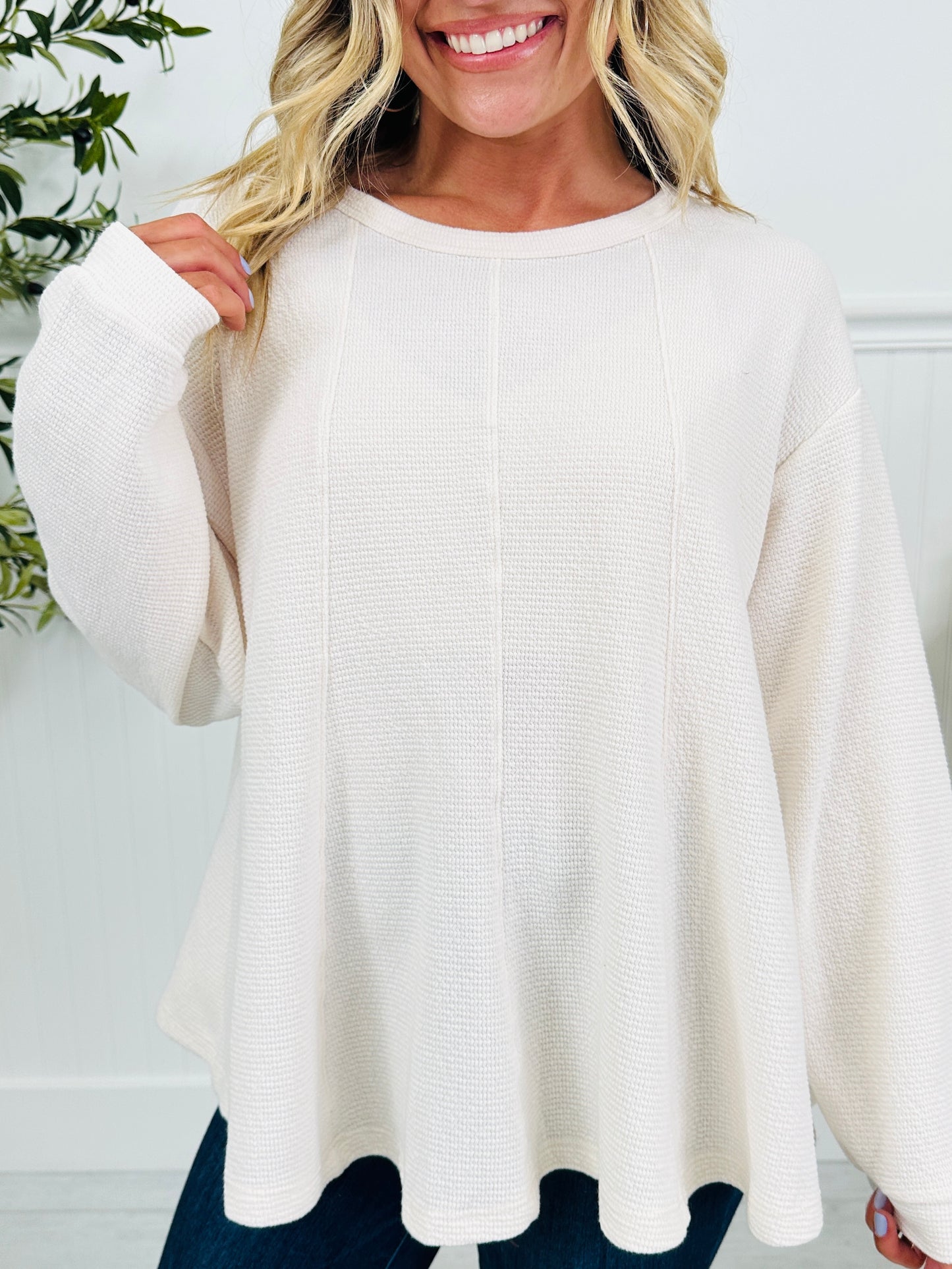 Simply Soft Waffle Top In Multiple Colors