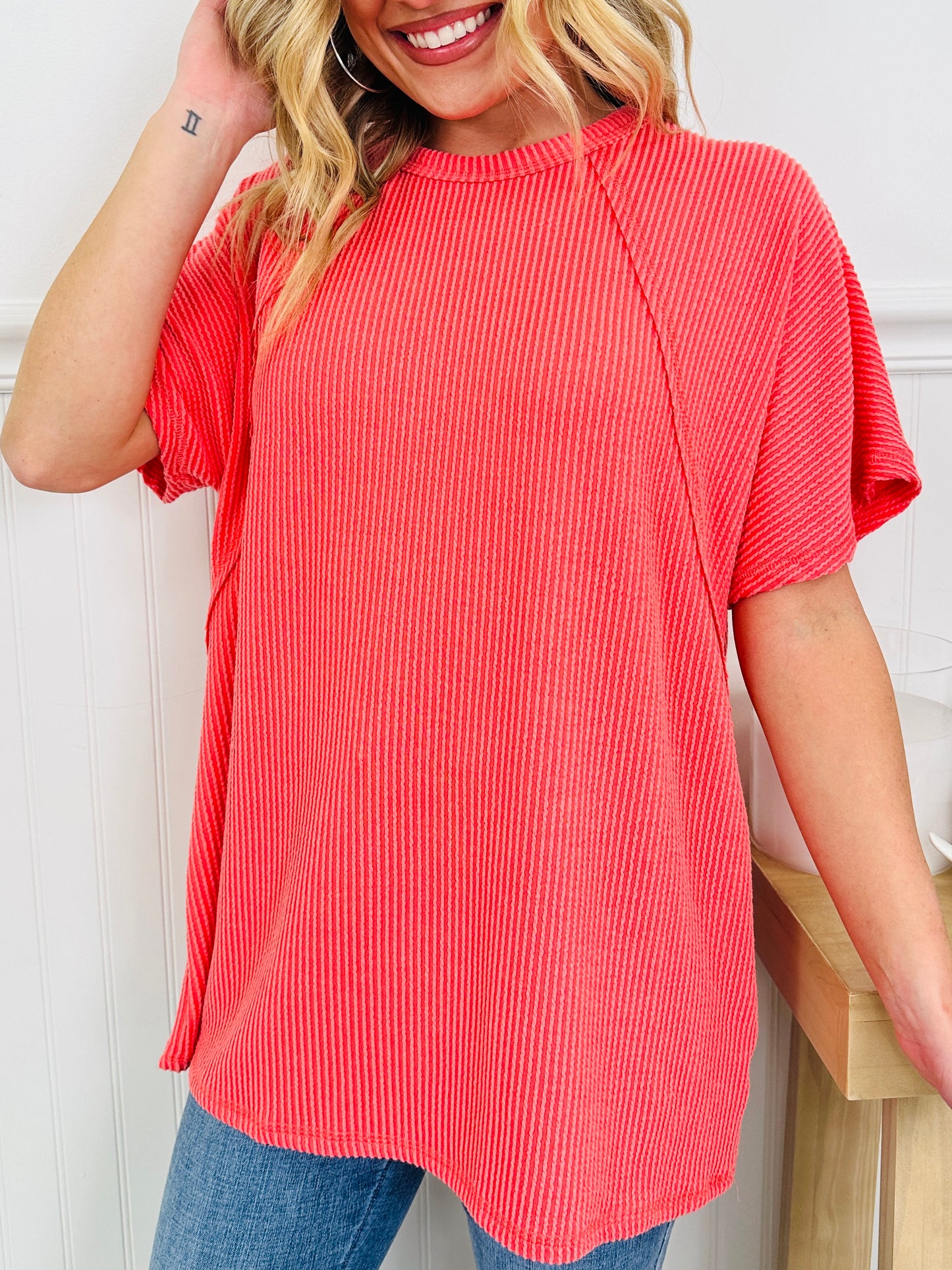 Pop of Color Top in Multiple Colors