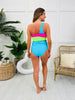 Mid Rise Swim Bottoms In Bright Blue