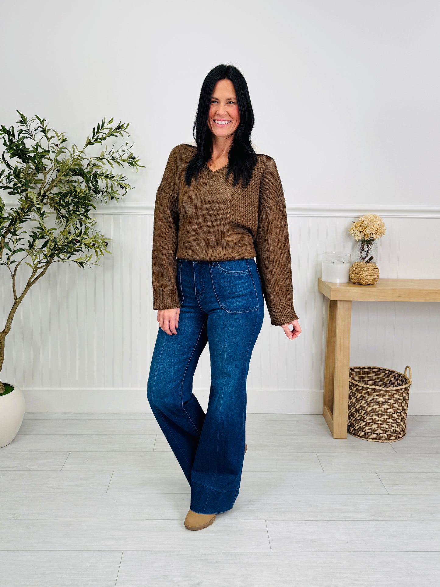 Full Of Style Tummy Control Wide Leg Jeans In Multiple Inseams