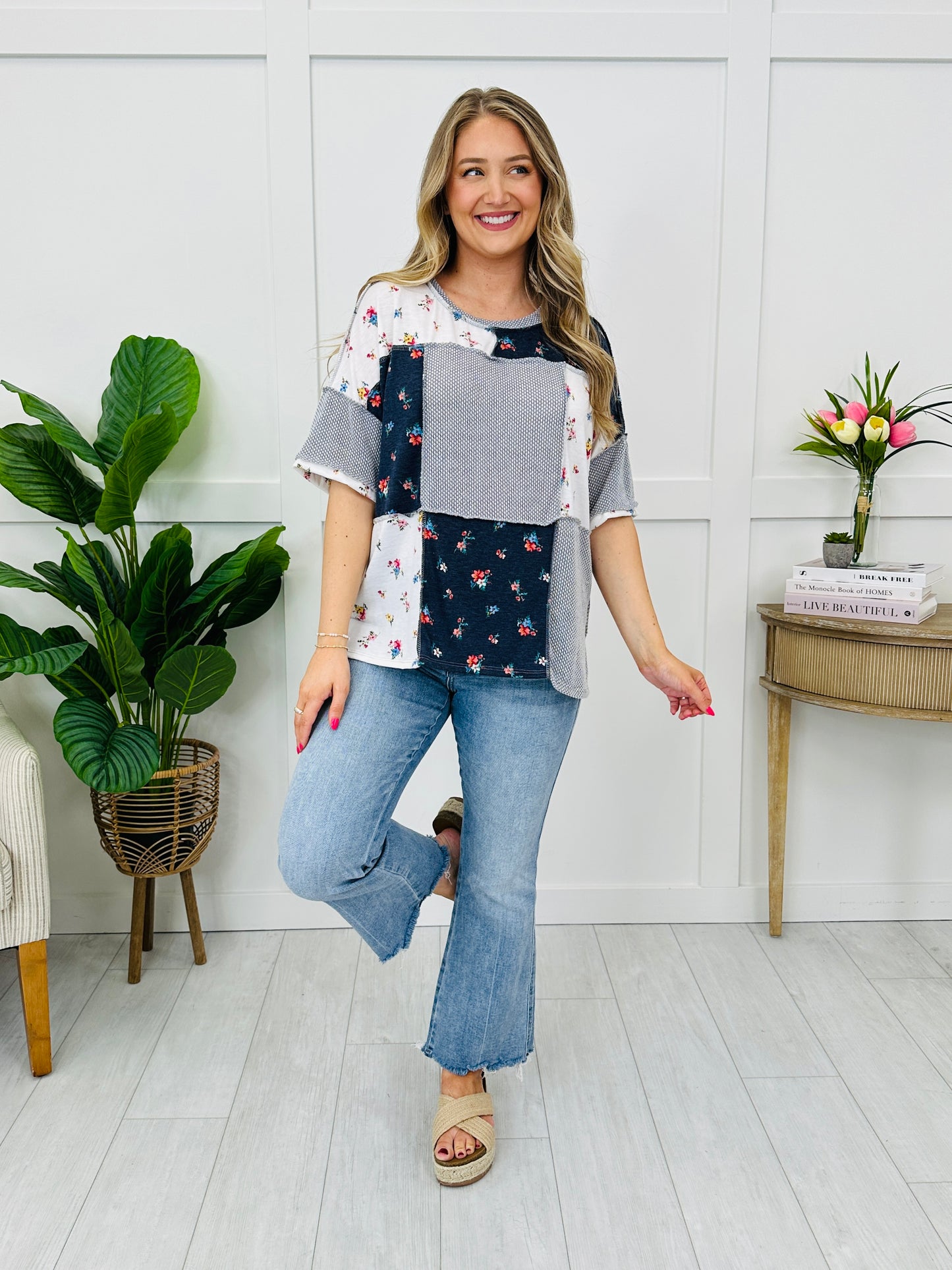 The Garden Patch Top In Grey
