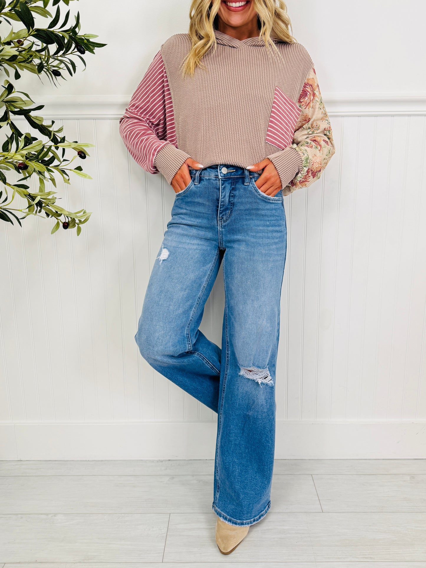 Relaxed & Ready Wide Leg Tummy Control Jeans In Multiple Inseams