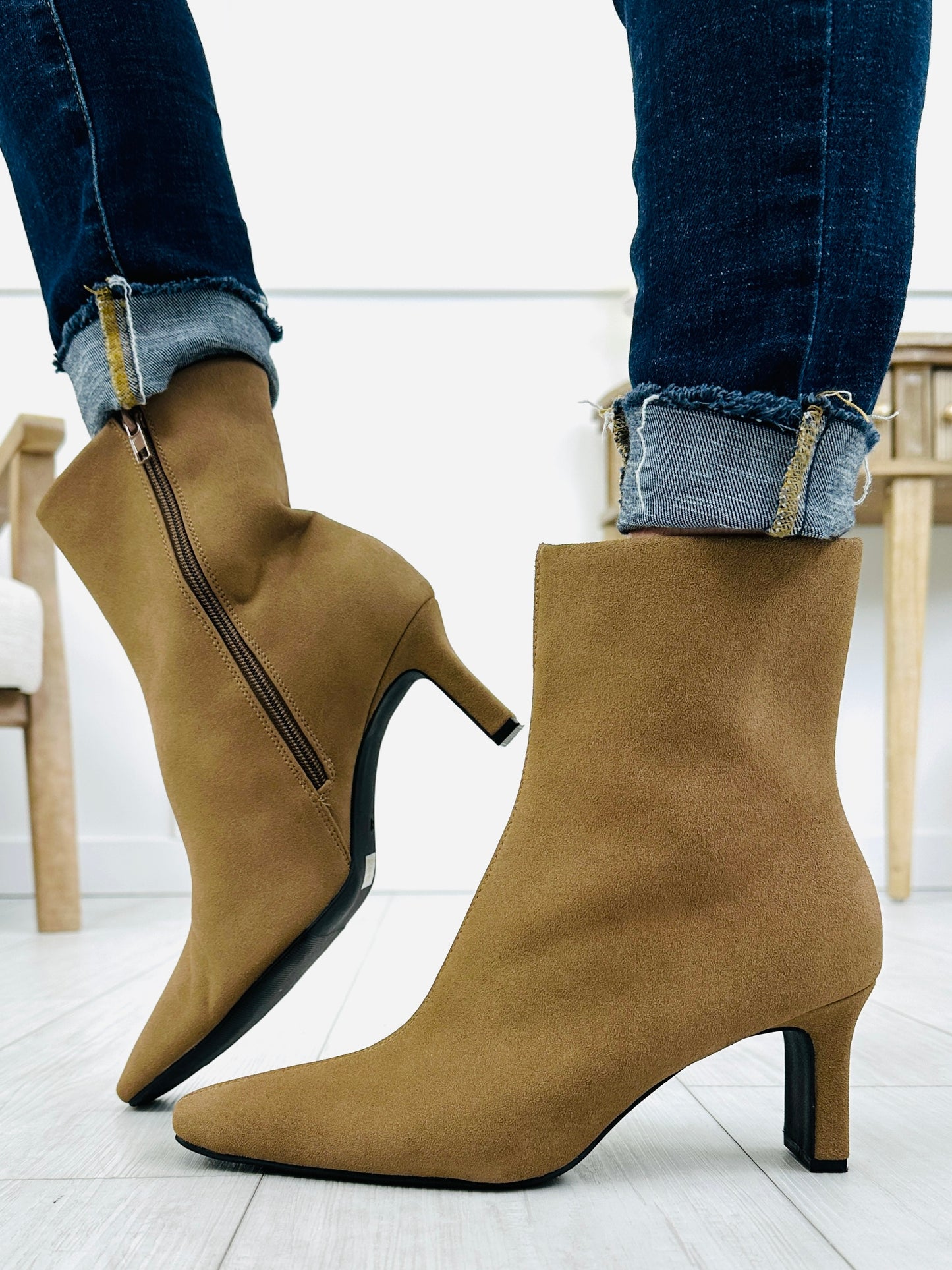 Made You Look Bootie In Taupe