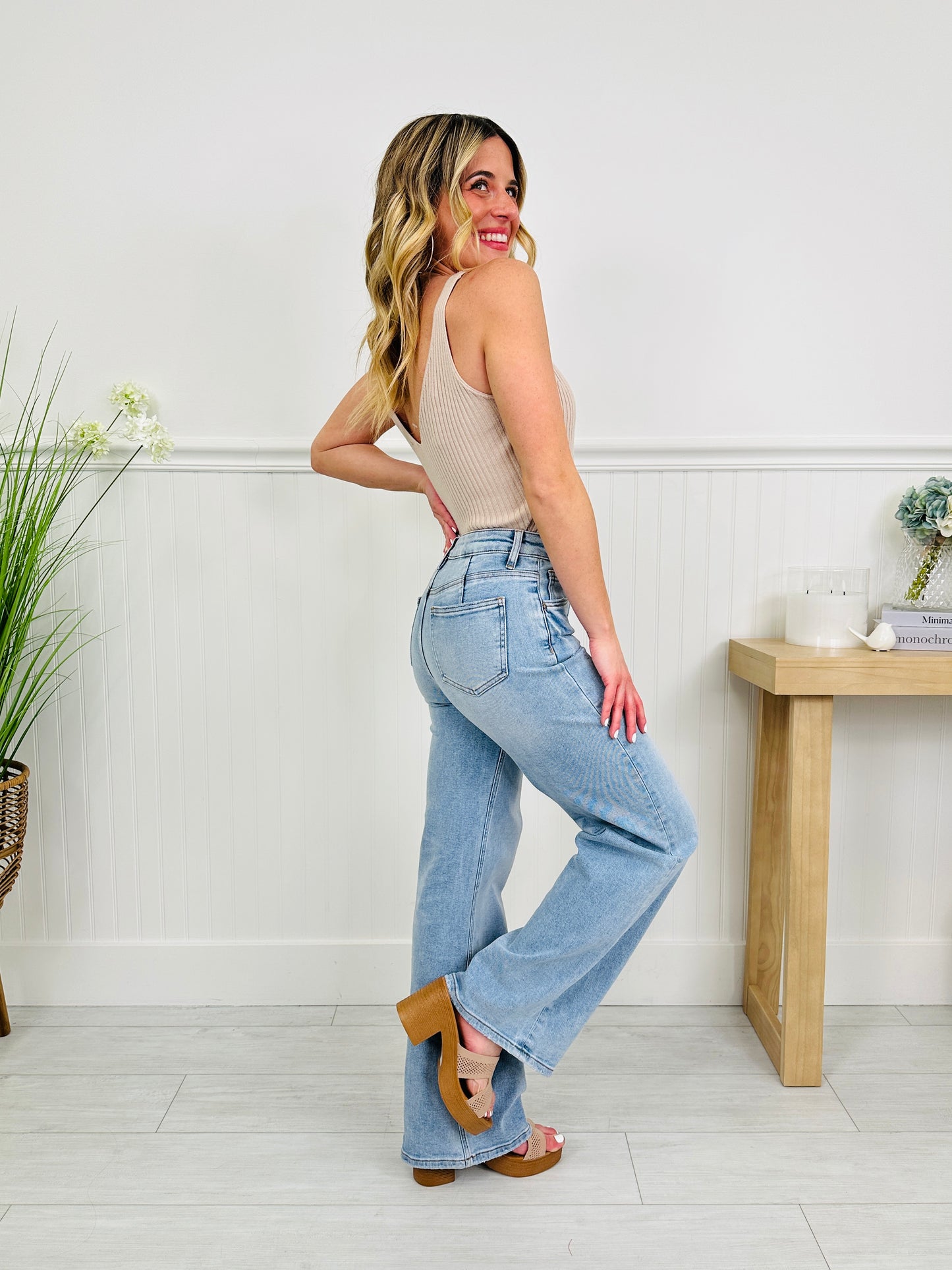 Your Best Side Wide Leg Tummy Control Jeans in Multiple Inseams