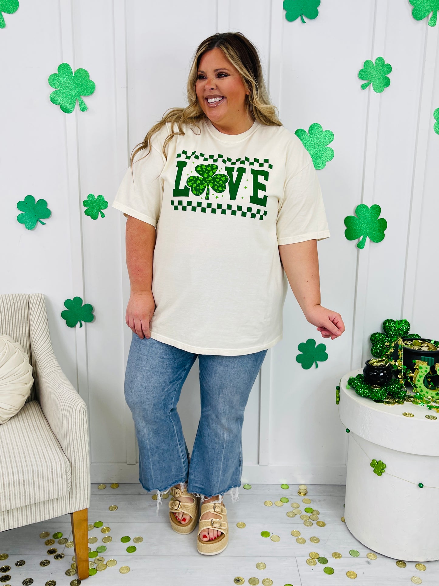Love With A Clover Graphic Tee