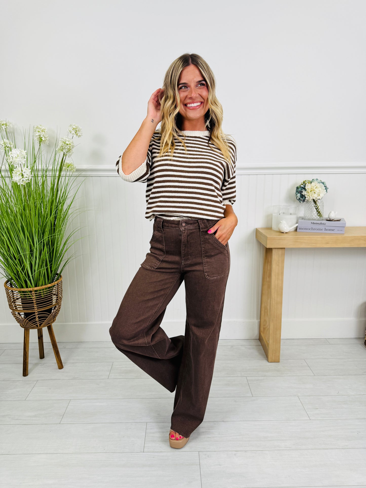 Judy Blue Box of Chocolates Retro Wide Jeans