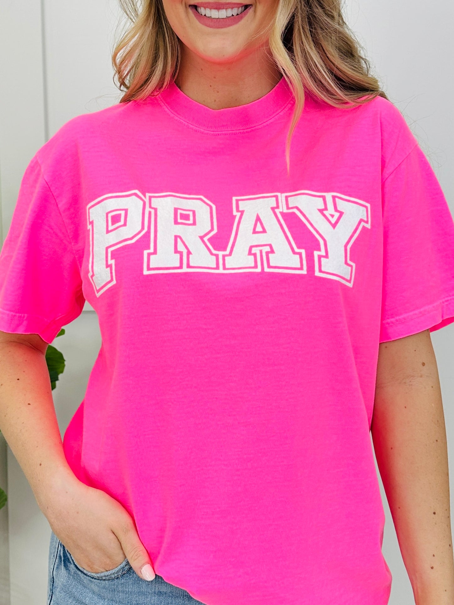 Pray Graphic Tee in Multiple Colors