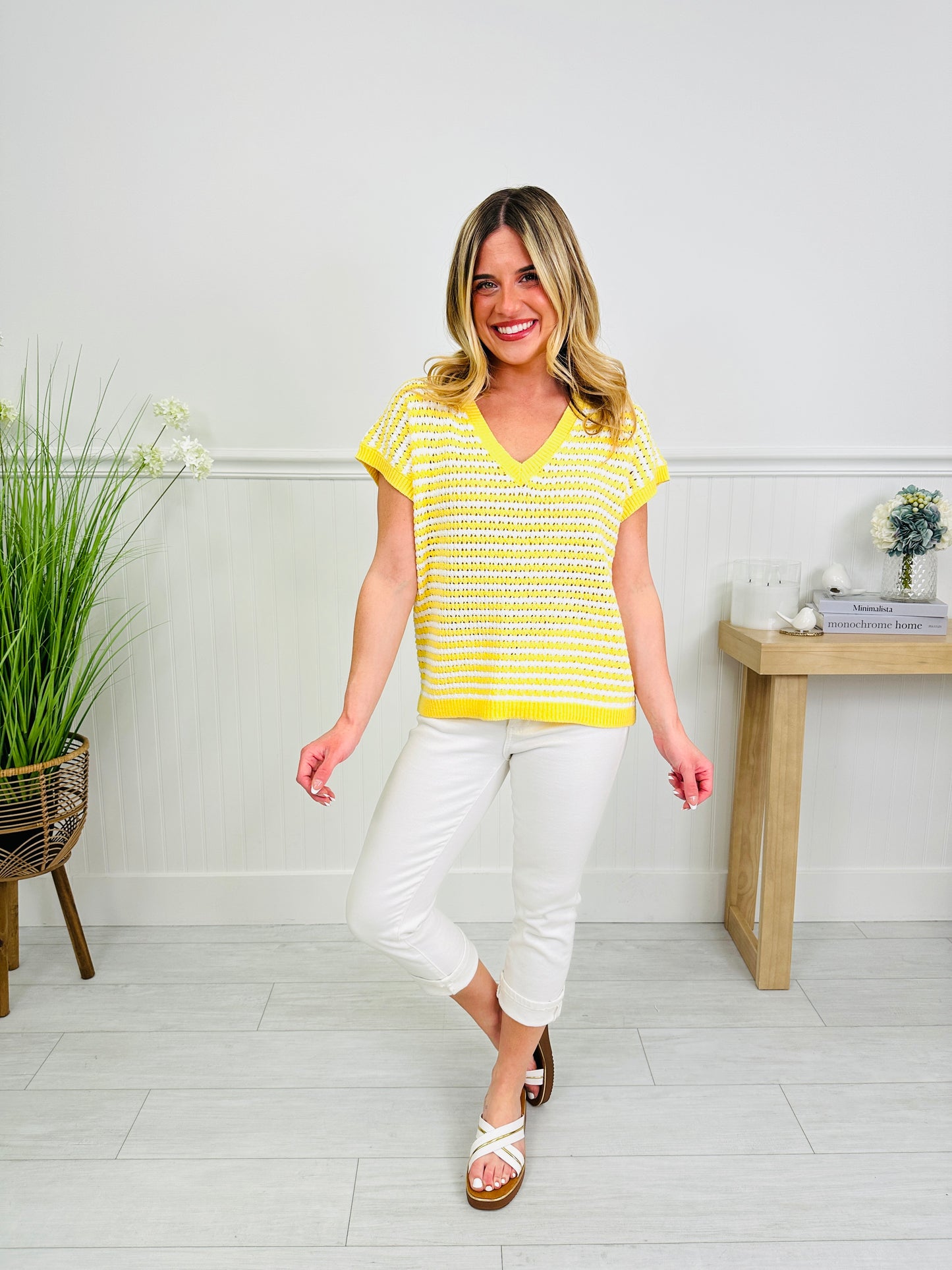 Nautical Knit Top In Multiple Colors