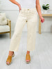 Judy Blue Cream of The Crop Cropped Wide Leg Jeans