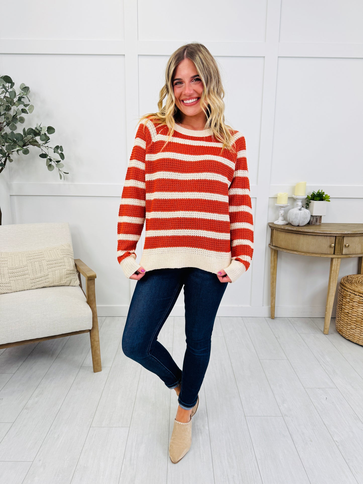 Autumn Avenue Sweater In Rust