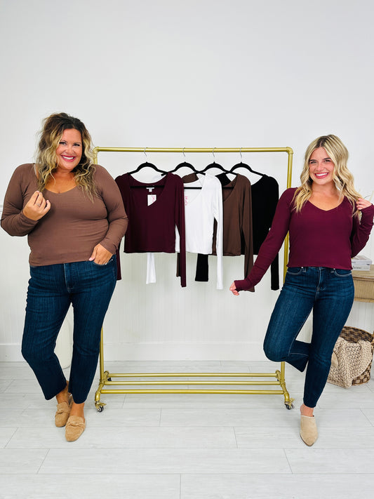 MOCO Exclusive Simple And Sweet Long Sleeve Top- Multiple Colors!