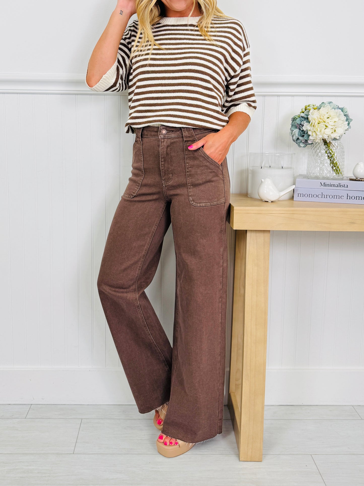 Judy Blue Box of Chocolates Retro Wide Jeans