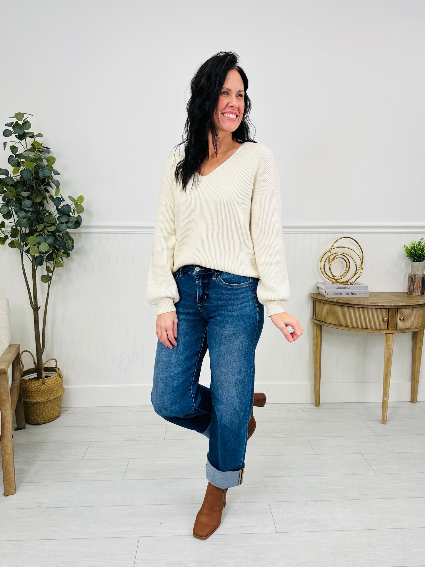 Basic But Better Slim Barrel Tummy Control Jeans