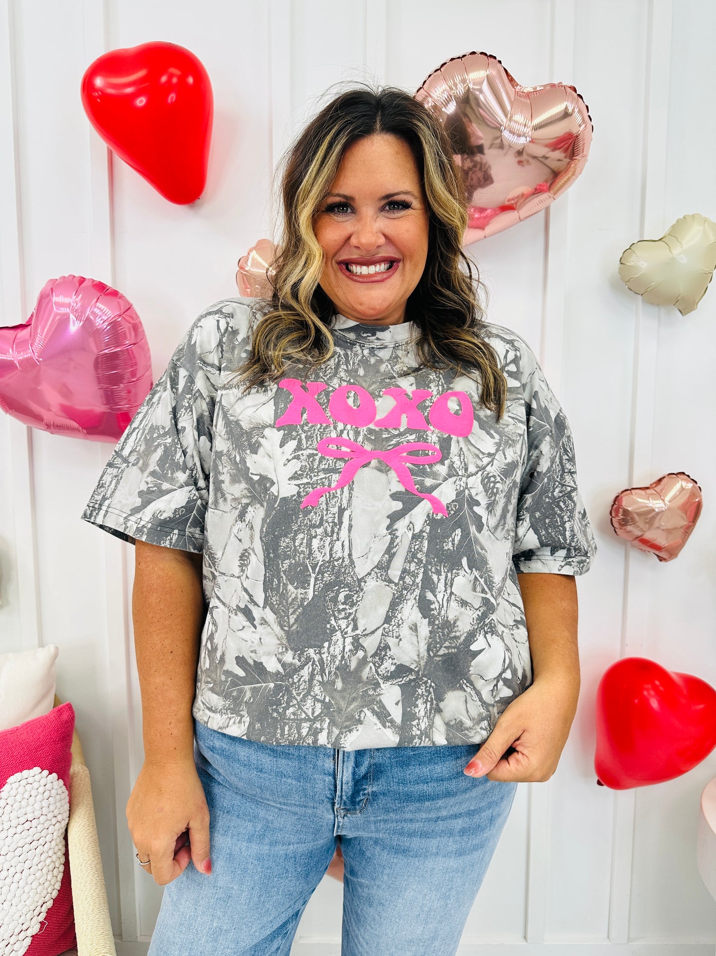 XOXO Camo Graphic Tee