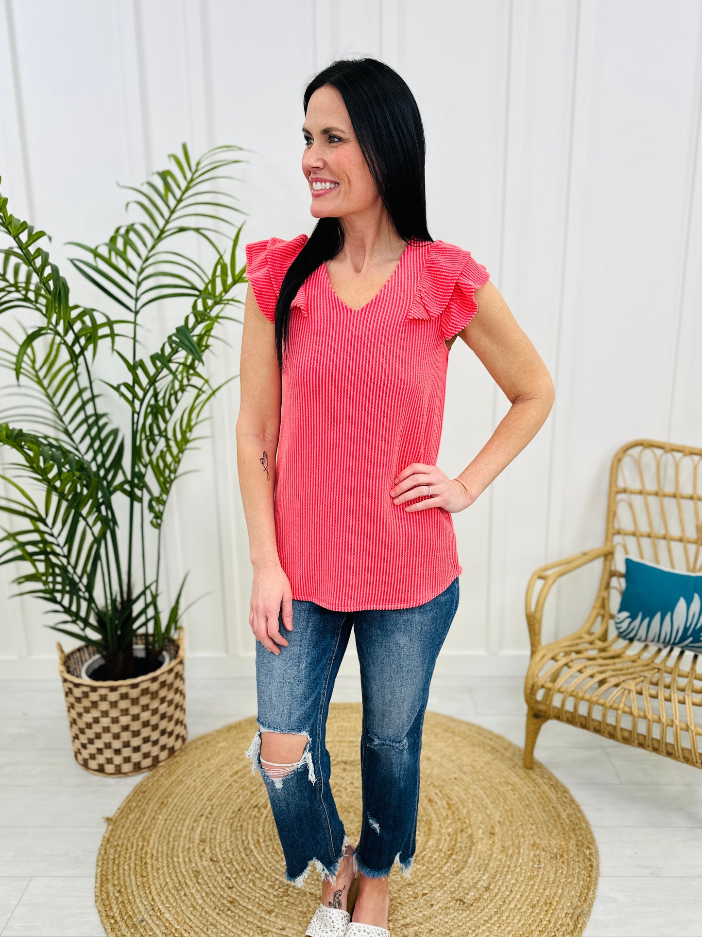 DOORBUSTER! Along The Right Path Top- Multiple Colors!