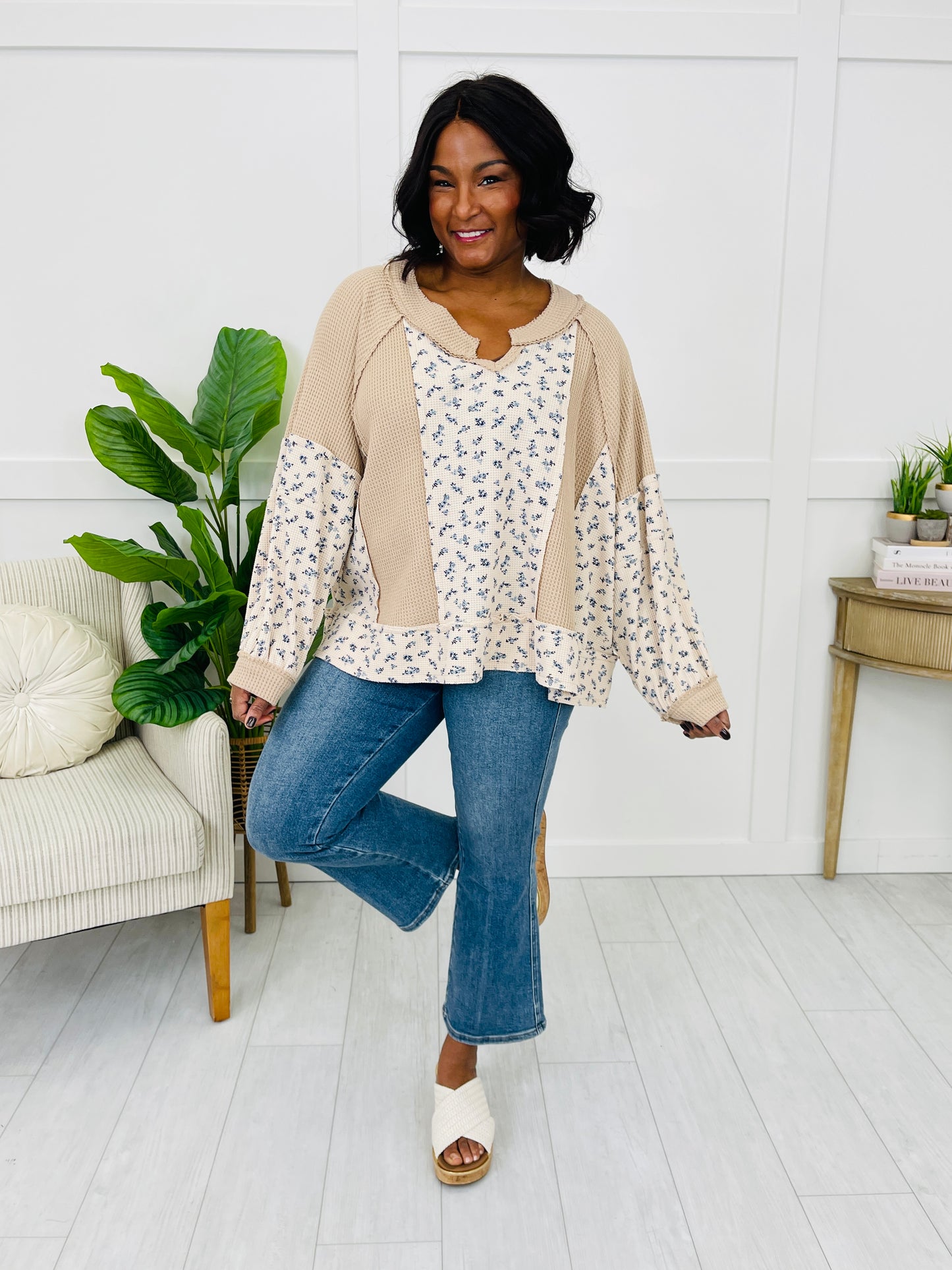 Daydreamer’s Delight Pullover in Beige Multi